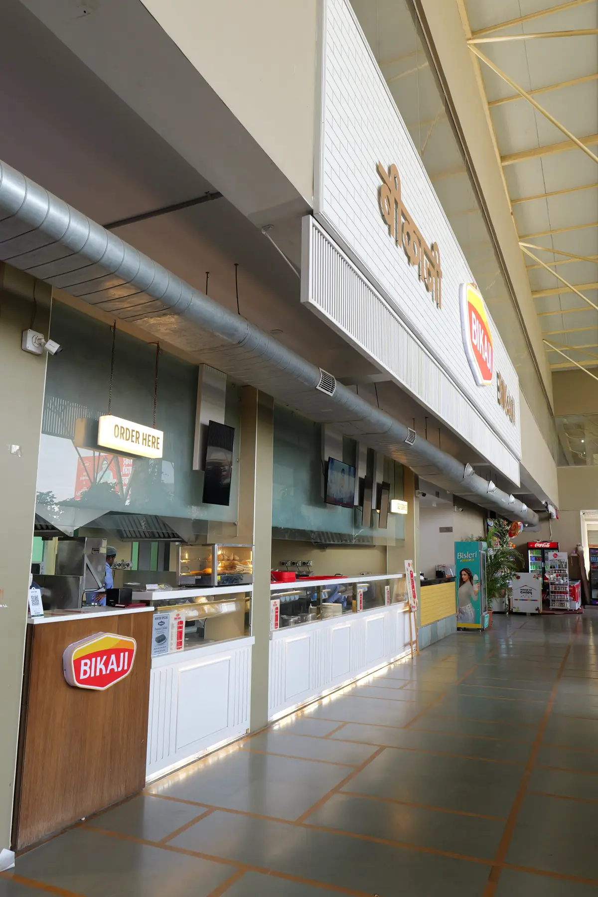 Quick-service food counters in the food court