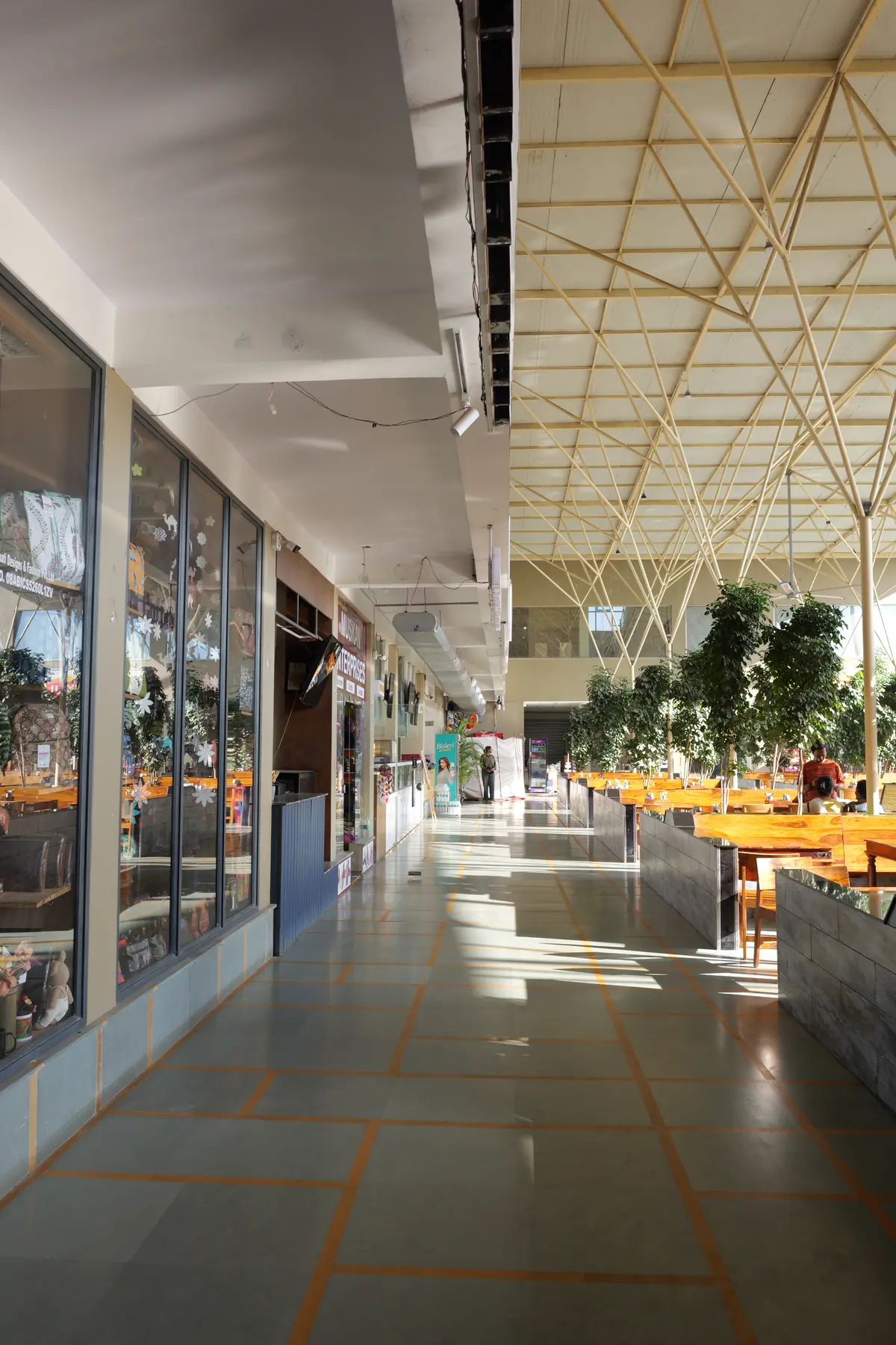 Food court concourse in daylight