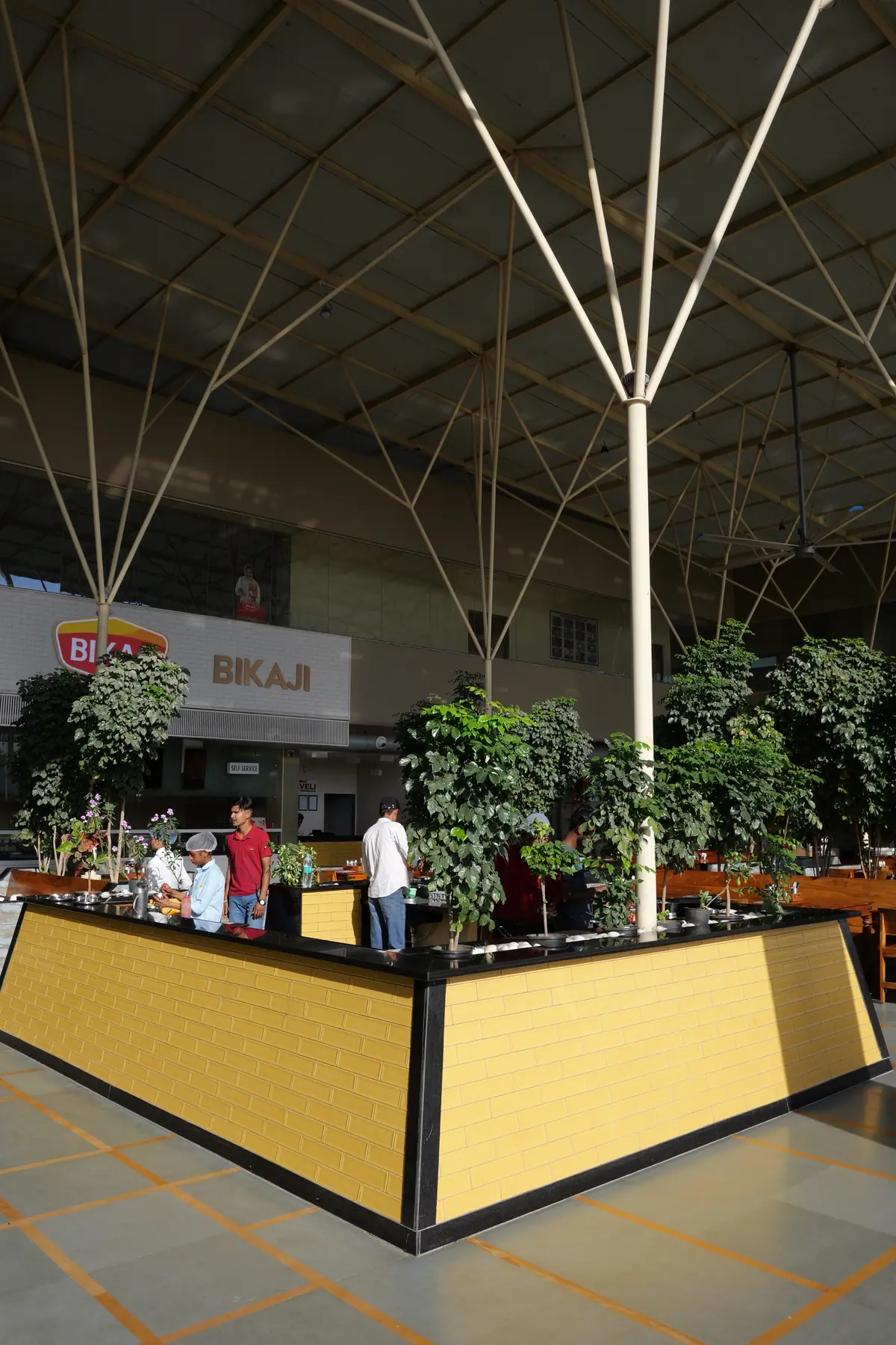 Food court counters and seating