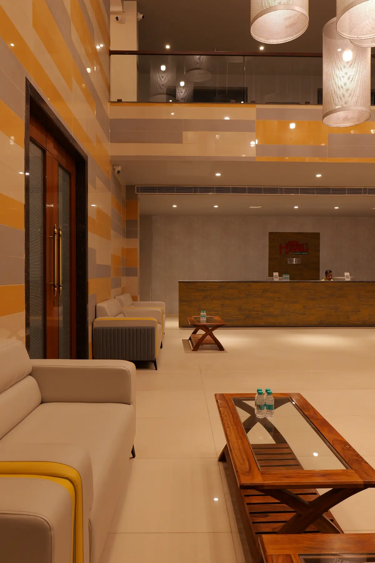 Lobby lounge and reception desk